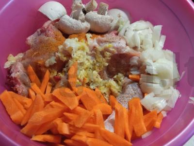 Vištiena maišelyje su daržovėmis Žingsnis 2