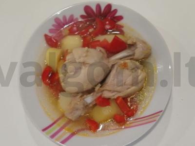 Vištienos blauzdelė su daržovėmis pagrindine nuotrauka