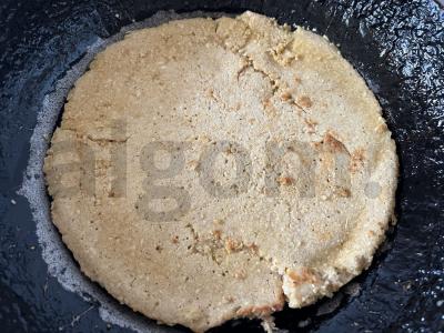 Naudingas avižų blynas su pienu ir varškės-bananų įdaru Žingsnis 9