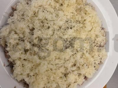 Salotas „Nuotaka“ su sardinėmis ir bulvėmis Žingsnis 3