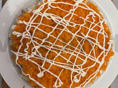 Salotas „Nuotaka“ su sardinėmis ir bulvėmis Žingsnis 4