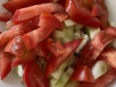 Daržovių ir vištienos salotas Žingsnis 3