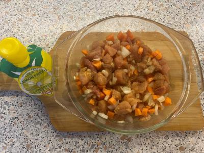 Makaronai su kiauliena ir daržovėmis, kepti orkaitėje Žingsnis 13