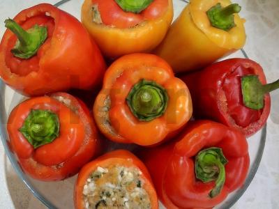 Įdaryti pipirai su kalendra ir baziliku Žingsnis 8