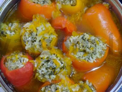 Įdaryti pipirai su kalendra ir baziliku Žingsnis 12