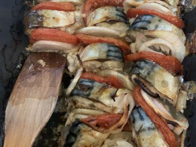 Skumbrija su daržovėmis orkaitėje Žingsnis 3