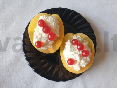 Vaisių desertas „Ideali pusė“ pagrindine nuotrauka