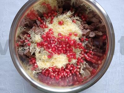 Įdaryta višta su granatais Žingsnis 2