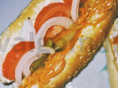 Namų hot-dog su korėjietiška morkų salotomis Žingsnis 5