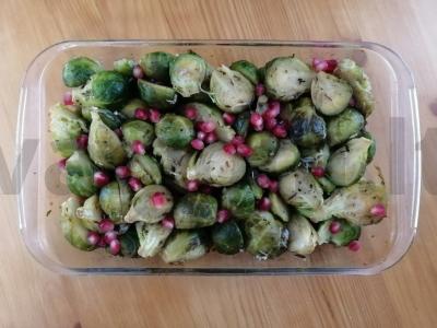 Kepta Briuselio kopūstai su granatais Žingsnis 3