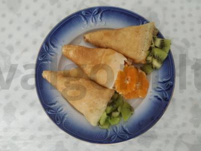 Blynai su migdolų pienu ir vaisių įdaru Žingsnis 3