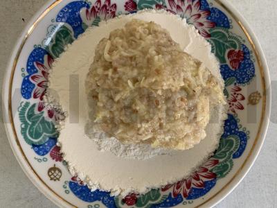 Kukurūzų ir sūrio kotletai Žingsnis 6