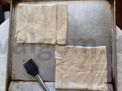 Oro picos su kreminiu sūriu ir rūkytomis dešromis Žingsnis 2