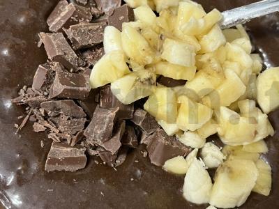 Šokoladiniai keksiukai su bananais Žingsnis 6