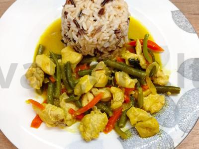 Vištienos ir laukinių ryžių karis Žingsnis 6