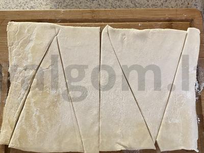 Kruasanai su virta saldžia grietinėle Žingsnis 2