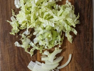 Sultingas salotas su kukurūzais Žingsnis 1