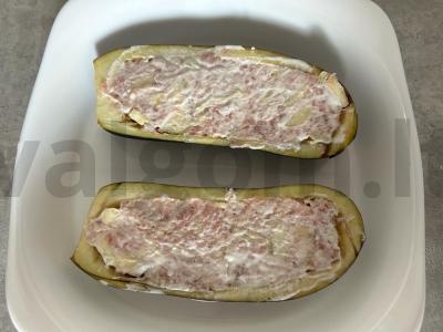 Baklažanų valtelės Žingsnis 4