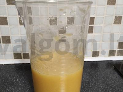 Konservuotų persikų pudingas Žingsnis 1