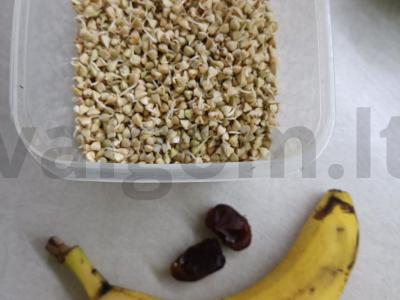 Žaliosios grikių jogurtas Žingsnis 1