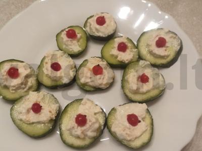 Agurkų užkandis su raudonaisiais serbentais pagrindine nuotrauka