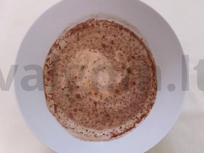 Grietininis desertas iš rauginto pieno su kakava Žingsnis 1