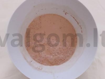 Grietininis desertas iš rauginto pieno su kakava Žingsnis 2