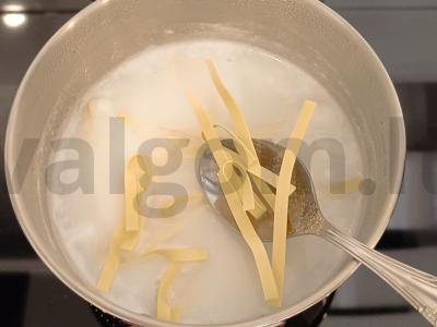 Skani pieno makaronai Žingsnis 4