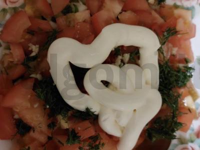 Lengvas ir gaivus salotas su česnaku Žingsnis 5