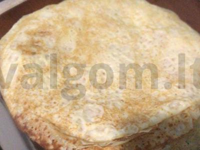 Ažūriniai ploni blynai Žingsnis 3