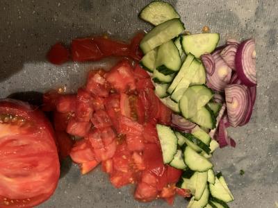 Salotas su vynuogių sėklų aliejumi Žingsnis 1