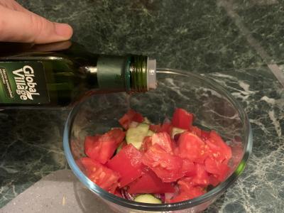 Salotas su vynuogių sėklų aliejumi Žingsnis 2