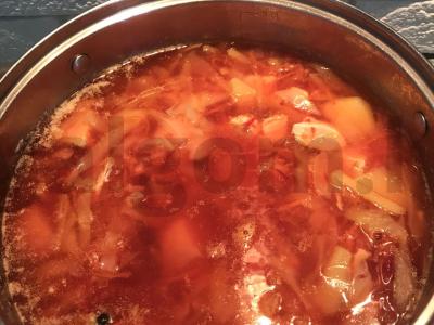 Šaltibarščiai iš kiaulienos kaklo su burokėliais Žingsnis 4