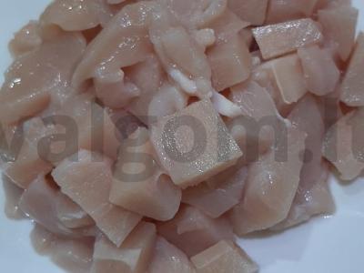 Funchosa su vištienos krūtinėle grietinės padaže Žingsnis 2