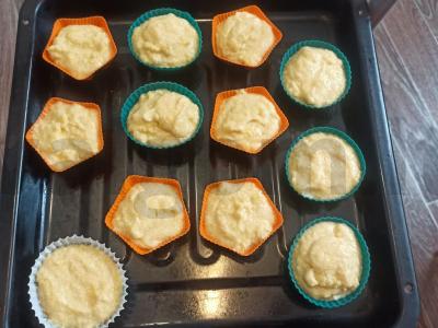 Moliūgų keksiukai Žingsnis 6