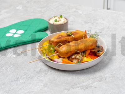 Korn-dogai su auksine plutele pagrindine nuotrauka