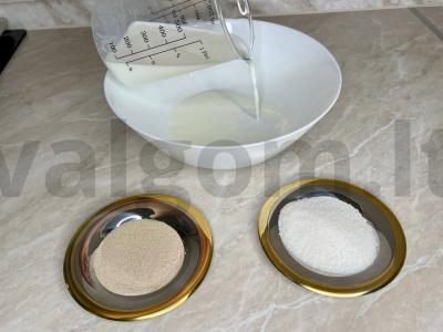 Kūlikas su razinomis pagal mano mamos receptą Žingsnis 1