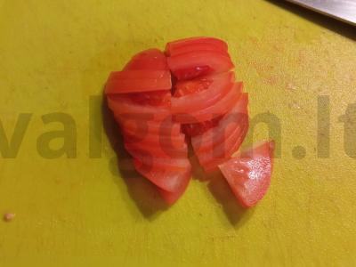 Salotos iš salierų, daržovių ir žolelių Žingsnis 2