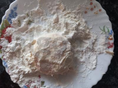 Sūrio blynai su cukraus pudra Žingsnis 4