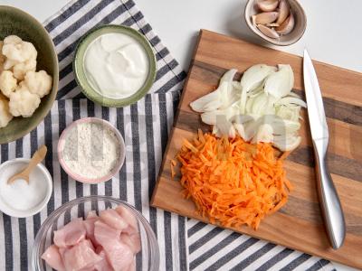 Kalakutienos filė su šaldyta žiedine kopūstu Žingsnis 1