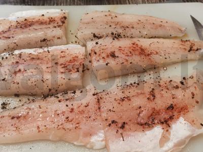 Keptas ešerio filė su daržovėmis grietinėje Žingsnis 8