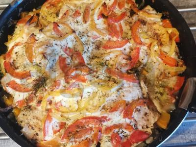 Keptas ešerio filė su daržovėmis grietinėje Žingsnis 13