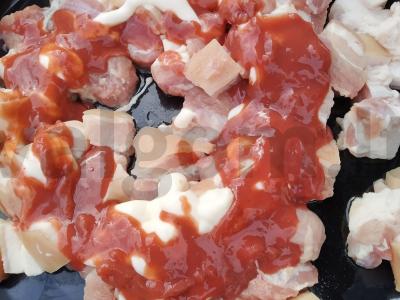 Kepta šoninė su bulvėmis Žingsnis 3