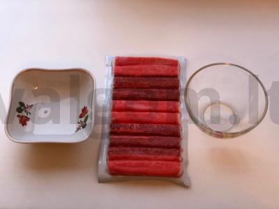 Užkandis „Krabų rutuliukai“ Žingsnis 2