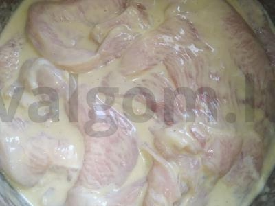 Keptas kalakutienos filė garstyčių ir majonezo marinate Žingsnis 4