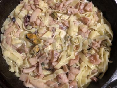 Makaronai su jūros gėrybėmis pagrindine nuotrauka