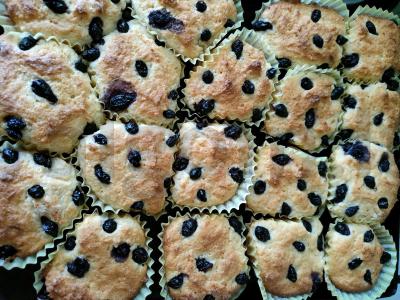 Varškės keksiukai su uogomis Žingsnis 5