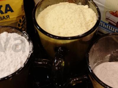 Kukurūzų-ryžių blynai Žingsnis 1