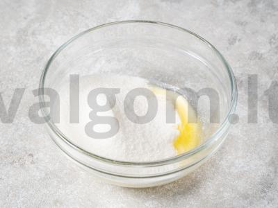 Smėliniai krepšeliai su baltymų kremu Žingsnis 2