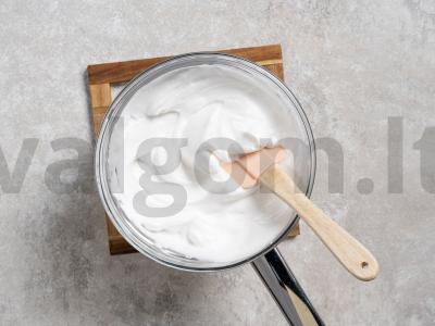 Smėliniai krepšeliai su baltymų kremu Žingsnis 10